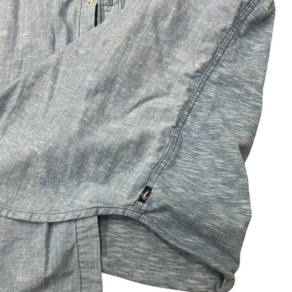 Howe Blue Heather Multimedia Button Down Shirt XL - Picture 2 of 5